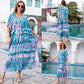 Rayon Tie-dyed Beach Long Dress Sun Protection Shirt