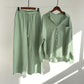 Cotton And Linen Shirt Outfit Waist Loose Trousers