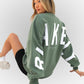 Fashion Printed Thickening Long Sleeve Loose Sweatshirt