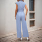 Casual Chic Waist-Cinched Sleeveless Jumpsuit For Women