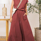 Sleeveless Colorblock Pocket Women's Suit