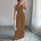 Solid Color Vest Straight-leg Trousers Suit For Women