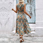 Women's Sleeveless Stitching Printing Dress