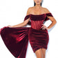 Women's Velvet With Evening Dress