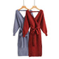 Women's Fashion Series Belt Waist Slit Dress