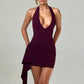 Irregular Sleeveless Dress High-looking Wooden Ear Hip Skirt