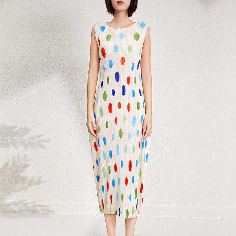 Colorful Polka Dot Dress Women's Summer