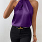 Women's Satin Halter Sleeveless Vest