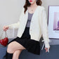 Korean Style Loose Lazy Sweater Short Lace Casual Top