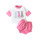 Printed Short-sleeved T-shirt Suit