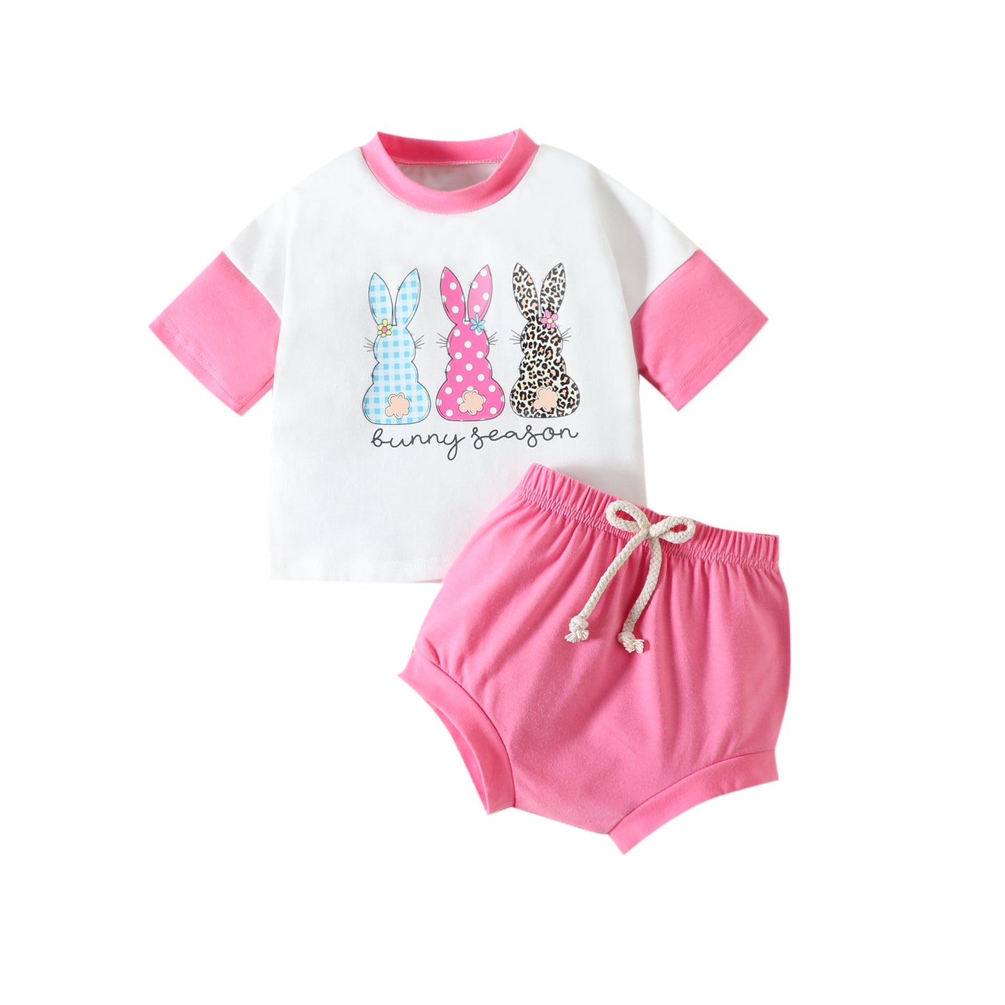 Ensemble t-shirt imprimé à manches courtes