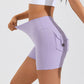 Short taille haute avec poches pour le yoga, le fitness, le sport, l'été