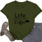 Letter Loose Round Neck T-shirt