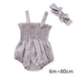 Infant Baby Girls 2Pcs Summer Outfits, Sleeveless Frill Smoc