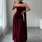 Elegant Strapless Patchwork Dress For Women
