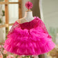 Rose Red Baby Dress For One Year Old