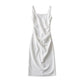 U-neck Stretchy Figure-flattering Slip Dress