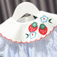Little Girl Strawberry Lapel Vertical Skirt
