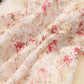 French Floral Dress Women's Tea Break Bellflower Skirt With Puff Sleeves