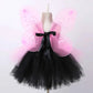 Girls Creative All-match Flower Mesh Pettiskirt Suit
