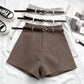Short de costume slim taille haute polyvalent et tendance