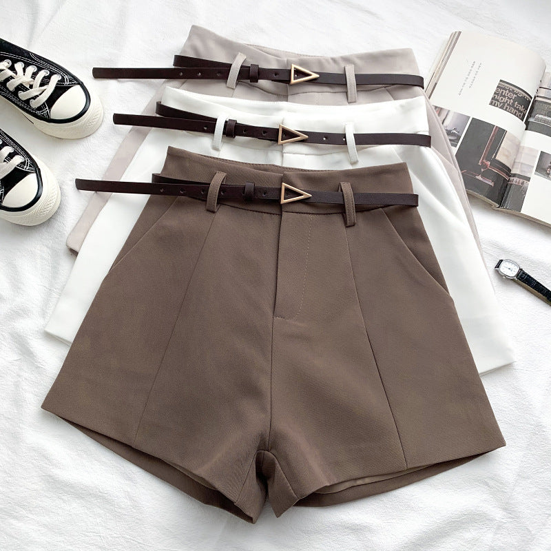 Short de costume slim taille haute polyvalent et tendance