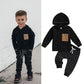 Casual Sports Style Children's Clothing Autumn And Winter New Solid Color Hooded Sweater