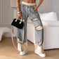 Fashion Ins European And American Street Stitching Pants