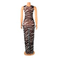 Mesh See-Through Sleeveless Dress