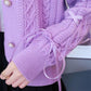 Korean Style Loose Lazy Sweater Short Lace Casual Top