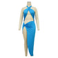 Women's Personality Pure Color Halter Dress