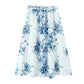 French Style Style Short Top Printing Skirt