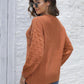 Women's Pullover Woven Sweater Autumn And Winter New Bottoming Shirt Solid Color Casual Sweater