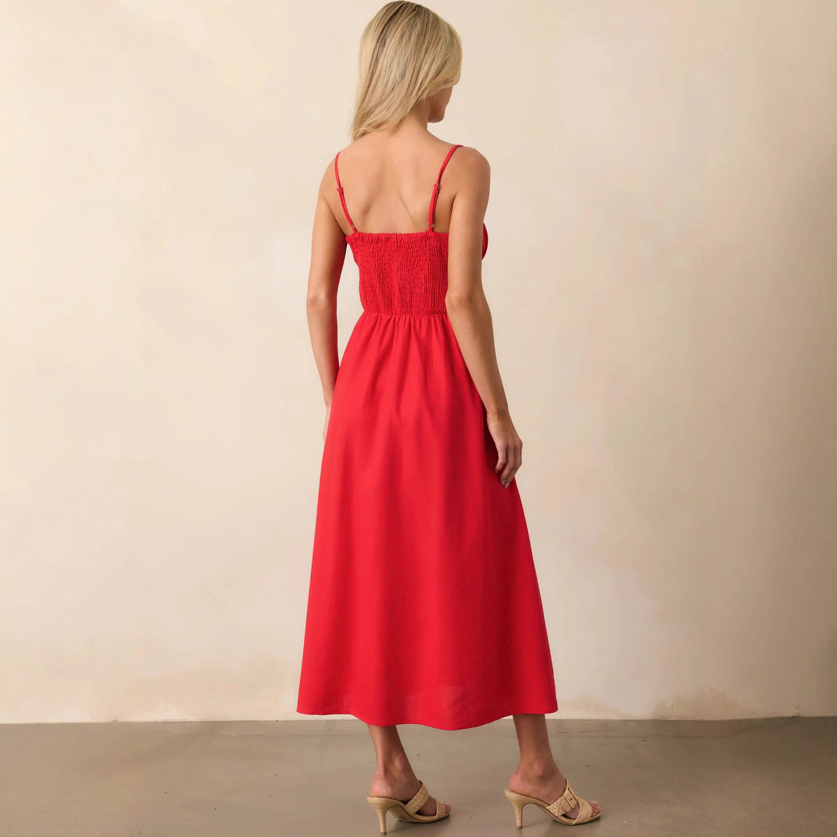 Backless Strappy Slim Women's Dress