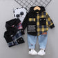 Chemise à carreaux d'automne deux pièces