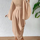 Women's Cloak Pleated Wave Dress
