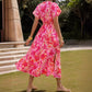 Casual Fashion Short Sleeve V-neck Dress