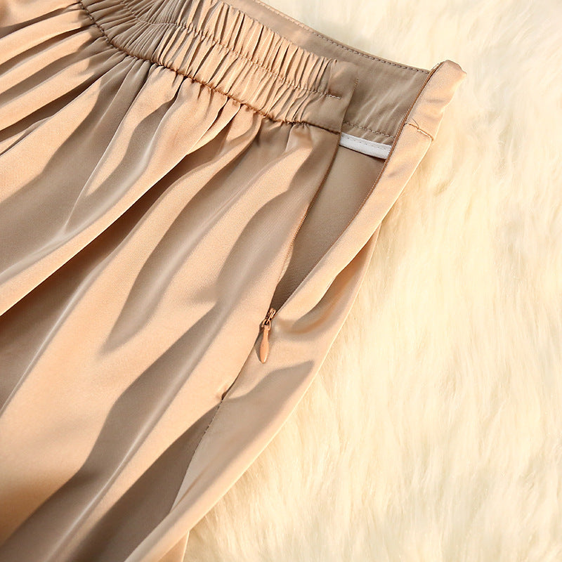 Women's High-grade Acetate Satin Skirt