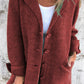 Lapel Single Breasted Cardigan With Pockets Fashion Color Solid Mid-Length Outwear Coat Womens Clothing