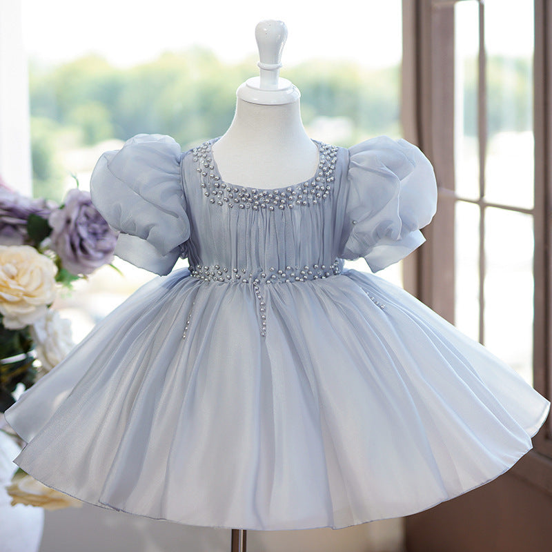 French Puff Sleeve Puffy Gauze Princess Dress