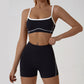 Spaghetti Strap Contrast Color Underwear Sling Yoga Clothes Tight Outdoor Sports Suit