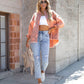 Printed Denim Casual And Versatile Coat