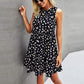 Robe d'été ample sans manches à pois pour femme, avec poche, style débardeur décontracté, mini robe d'été