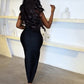 Chain Diamond Skinny Slimming Long Dress Hip-wrapped Evening Dress
