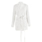 Long Sleeve Slim Fit Belt Stitching Blazers
