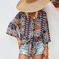 European And American V-neck Lace Up Irregular Top