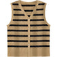 European And American Women's Fashion Sweater Vest Twisted Knitted Short