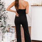 Strap Neck Hook Back Jumpsuit Waist