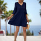 Women's Fashion Temperament Double-layer Bell Sleeve V-neck Doll Type Dress