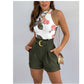 Ensemble gilet et short slim pour femme
